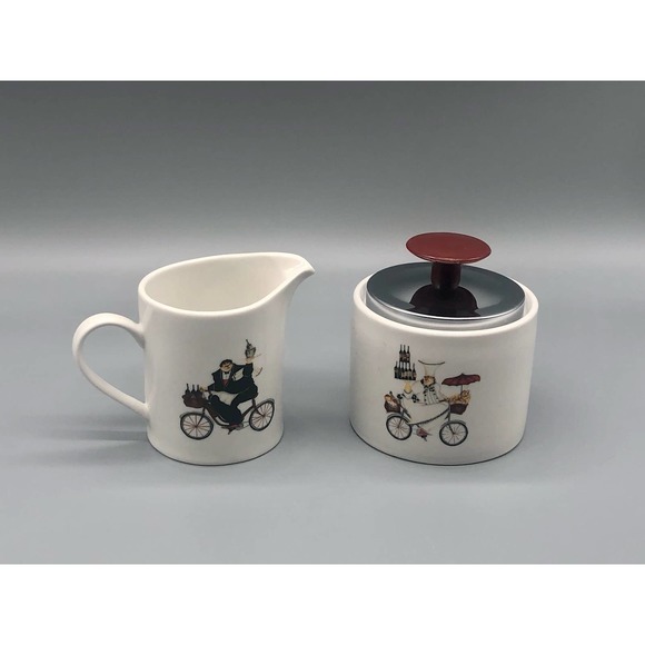 Oneida Chefs to go Sugar Bowl and Creamer Set by Jennifer Garant 2004 - Picture 1 of 10